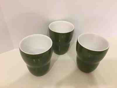 EUC Set of 3 Starbucks 2008 Aida Green Double Walled Insulated Coffee Cups Mugs - Sold on eBay Dec, 1st 2018 for $12.99
