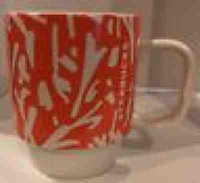 STARBUCKS Floral Mug Orange and White Spring 2016 12 oz Coffee Tea Cup - Sold on eBay Dec, 1st 2018 for $4.34