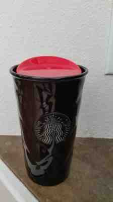 New Starbucks Black Quilted 10oz Double Wall Tumbler Travel Red Lid Christmas - Sold on eBay Dec, 1st 2018 for $38.99