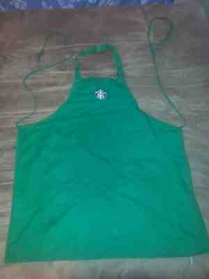 Starbucks Apron Green 2 Pockets tieback adjustable neck - Sold on eBay Dec, 1st 2018 for $6.00