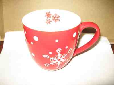 2007 Starbucks Coffee Mug---Red Snowflake Christmas Holiday New Condition 16 oz - Sold on eBay Dec, 1st 2018 for $8.95