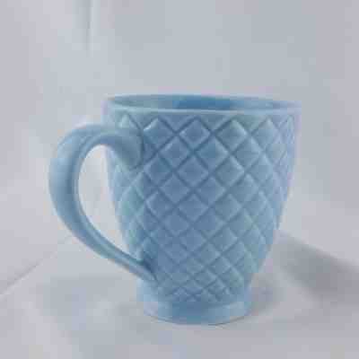 Starbucks 2006  Blue Pineapple Quilted Diamond Pattern Ceramic Coffee Mug  - Sold on eBay Dec, 1st 2018 for $12.99