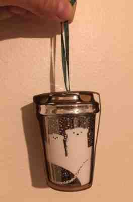 2016 STARBUCKS HOLIDAY / CHRISTMAS POLAR BEAR ORNAMENT Ceramic UNIQUE! - Sold on eBay Dec, 1st 2018 for $9.00