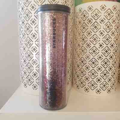 Starbucks 2018 Holiday HOT Cup Tumbler 16 oz Glitter Rose Gold Sparkle Mug NEW - Sold on eBay Dec, 1st 2018 for $26.50