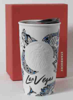 STARBUCKS LAS VEGAS MERMAIDS 12oz CERAMIC TRAVEL MUG ~ NEW IN BOX !! - Sold on eBay Dec, 1st 2018 for $19.87