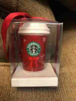 Starbuck Christmas Ornaments Hot Cup Ceramic Red Mermaid NEW - Sold on eBay Dec, 1st 2018 for $14.99
