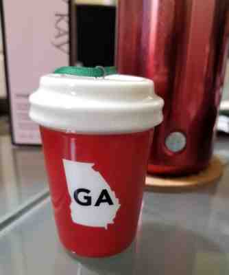 Starbucks Georgia GA State 2016 Christmas Holiday Ornament New - Sold on eBay Dec, 1st 2018 for $11.00