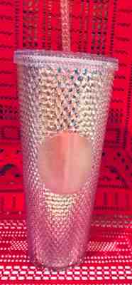 NWT Starbucks 2018 Holiday Rainbow Iridescent “BUMPY” Bling Cold Tumbler 24 oz - Sold on eBay Dec, 1st 2018 for $28.95