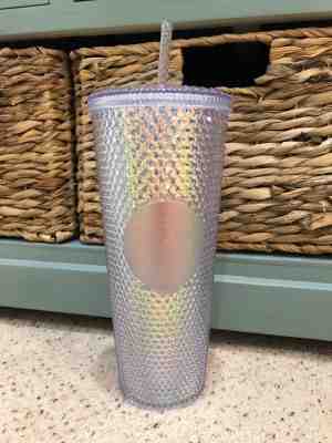  Starbucks Christmas 2018 Studded Iridescent 24oz. Tumbler Acrylic Straw Cup - Sold on eBay Dec, 1st 2018 for $37.00