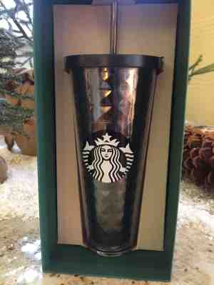 NIB! Starbucks Mermaid Black Studded Faceted Tumbler Acrylic Cold Cup Venti 24oz - Sold on eBay Dec, 1st 2018 for $37.78