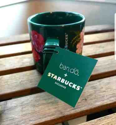 Starbucks Bando Coffee Cup/ Mug 2018 New Green Floral - Sold on eBay Dec, 1st 2018 for $29.99