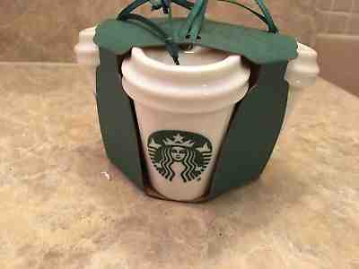 Starbucks holiday ornaments 4 miniature cups  different logos (D174FC.10) - Sold on eBay Dec, 1st 2018 for $14.00