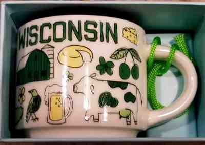 STARBUCKS BEEN THERE WISCONSIN ORNAMENT MINI MUG ~ NIB MINT FREE SHIPPING  - Sold on eBay Dec, 1st 2018 for $18.95