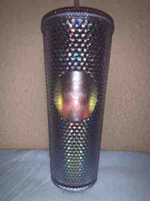 NEW Starbucks 2018 Holiday Rainbow Iridescent Holographic Tumbler Cup 24OZ - Sold on eBay Dec, 1st 2018 for $37.89