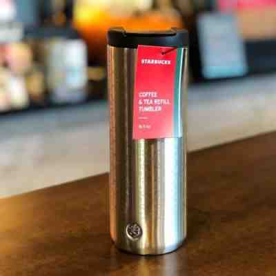 Starbucks Vacuum Sealed Silver 16oz Refill Tumbler New MONTH OF FREE COFFEE !!!! - Sold on eBay Dec, 1st 2018 for $60.00