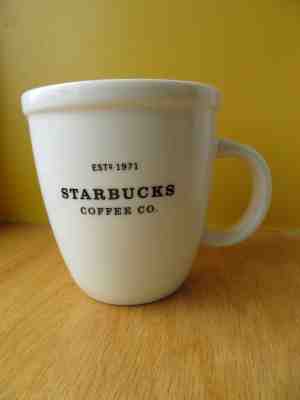 Collectible Starbucks 2001 White Ceramic Barista Mug 2.25 Cups - Est. 1971 - Sold on eBay Dec, 2nd 2018 for $12.50