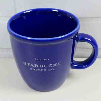 Starbucks 2002 Cobalt Blue Barista Abbey Coffee Mug 16oz EST 1971 - Sold on eBay Dec, 2nd 2018 for $29.99