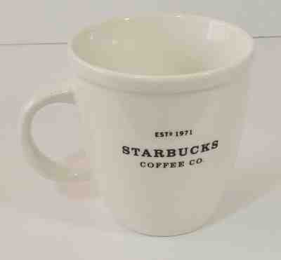 2001 Starbucks Barista Abbey White W/Black Lettering 16 Ounce Coffee Tea Mug Cup - Sold on eBay Oct, 6th 2018 for $14.99