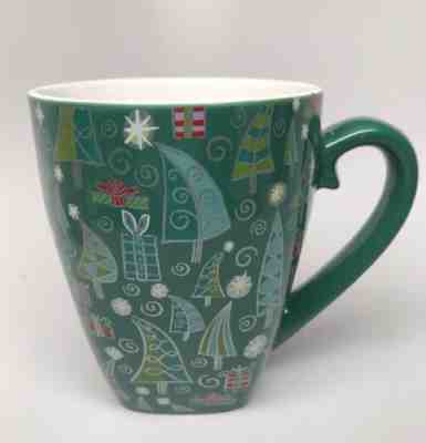 Large STARBUCKS COFFEE 2003 "HOLIDAY" BARISTA MUG 18 oz GREEN w/ Holiday Designs - Sold on eBay Dec, 1st 2018 for $11.95