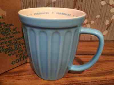 2006 Starbucks Ribbed Fluted Flowerpot Mug 16oz. - Aqua Blue NIB (more colors) - Sold on eBay Dec, 2nd 2018 for $26.25