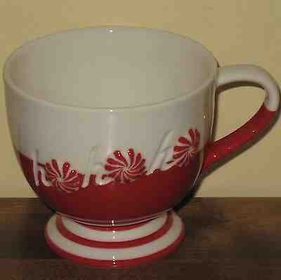 Starbucks Christmas Coffee Mug Cup HO HO HO Footed Red Candies Holiday 2007 - Sold on eBay Dec, 1st 2018 for $24.95