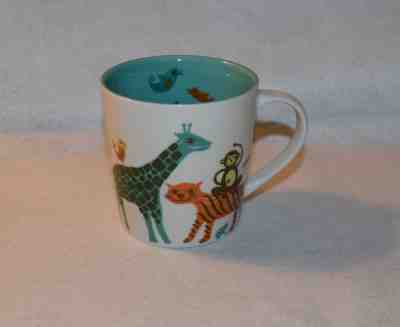Mug Starbucks 2008 Childs Zoo Animals Giraffe Monkey Tiger Peacock Turtle - Sold on eBay Dec, 1st 2018 for $7.95