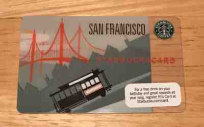 2009 Starbucks Card Rare San Francisco Cable Car #6059 - Sold on eBay Dec, 1st 2018 for $34.99
