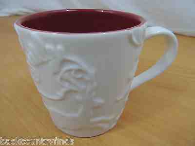 Starbucks Coffee Red Reindeer Mug New Bone China Embossed 12 Oz. 2009 - Sold on eBay Nov, 28th 2018 for $22.24