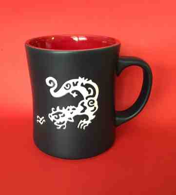 Starbucks Komodo Dragon Bone China Mug 2011 black matte white dragon bold red