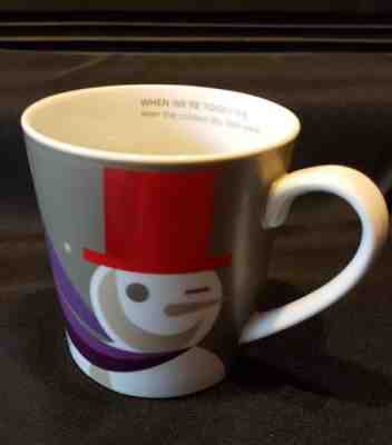STARBUCKS 2011 CHRISTMAS HOLIDAY SNOWMAN 18 OZ  MUG, CUP, "WHEN WE'RE TOGETHER" - Sold on eBay Dec, 1st 2018 for $8.00