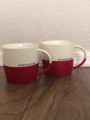 Starbucks - 2011 -18 Ounce Red And White Porcelain Coffee Mug! - Sold on eBay Dec, 1st 2018 for $17.99