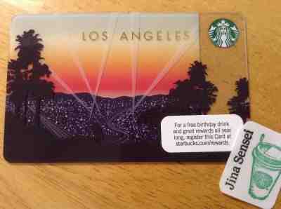  2011 Starbucks Los Angeles Gift Card Skyline - PIN Intact Used Zero Balance - Sold on eBay Nov, 30th 2018 for $3.95