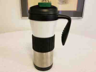 Starbucks 2011 Stainless Steel Miller Tumbler with White Top, 16 oz.  - Sold on eBay Nov, 29th 2018 for $21.99