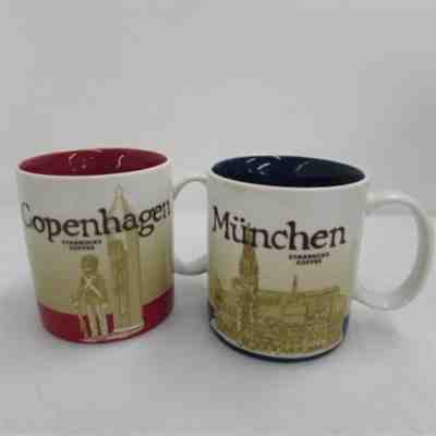 2x Starbucks Collectible Mugs : Copenhagen 2011 & Munchen 2011 - Sold on eBay Nov, 28th 2018 for $26.10