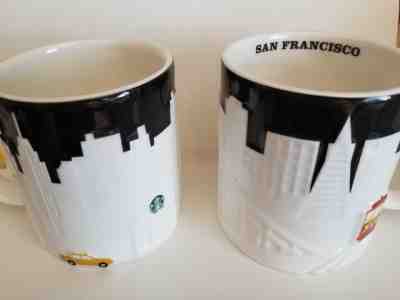 Starbucks New York City And San Francisco Coffee Relief Mugs 2012 New With Tags - Sold on eBay Dec, 1st 2018 for $50.00