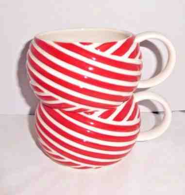 Starbucks 2013 Holiday Christmas Mug Candy Cane Red White Striped 12oz Stackable - Sold on eBay Dec, 1st 2018 for $12.74