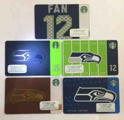 Starbucks Gift Card. SEATTLE SEAHAWKS 2014-18. Mint. Worldwide shipping. - Sold on eBay Dec, 2nd 2018 for $23.99
