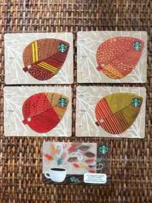 Complete Set 2014 Die Cut Starbucks Leaf Leaves Cards - Sold on eBay Nov, 28th 2018 for $5.99