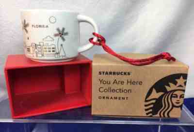 Florida Starbucks 2014 Coffee Holiday Mini Mug Cup You Are Here Ornament New - Sold on eBay Nov, 28th 2018 for $14.99
