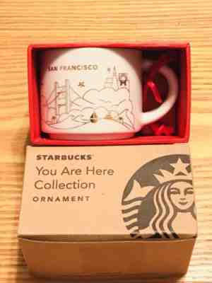 2014 Starbucks San Francisco You Are Here Collection Mini Mug Ornament New - Sold on eBay Nov, 28th 2018 for $19.99