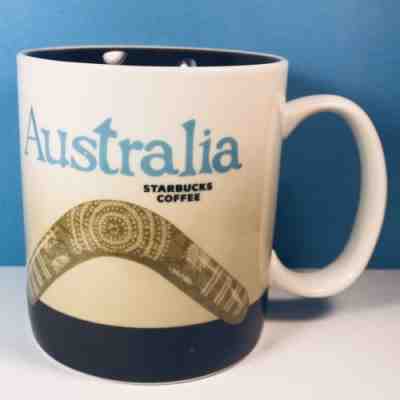 Starbucks Australia Brown Icon City Series 2015 16 oz Coffee Cup Mug