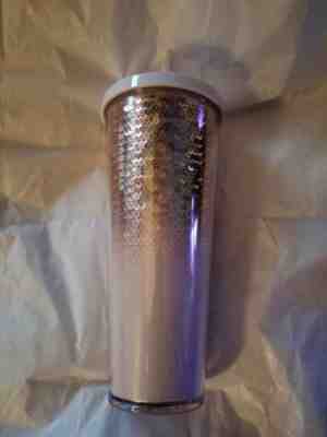 New Starbucks 2018 Gold/ White Holiday Sequin Glitter Tumbler Cup 24 Oz - Sold on eBay Dec, 2nd 2018 for $22.50