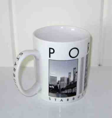 Starbucks Collectors Coffee Mug 16 oz. PORTLAND 2003 City Scenes Barista  - Sold on eBay Dec, 2nd 2018 for $12.99