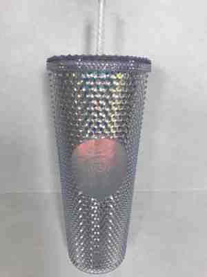 Starbucks Studded Hologram Venti 24 oz. Cold Cup Tumbler Holiday Acrylic Straw  - Sold on eBay Dec, 2nd 2018 for $44.90