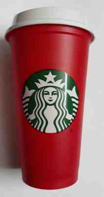 New Starbucks Limited Ed Christmas Holiday Plastic Red 16 Oz Reusable Coffee Cup - Sold on eBay Dec, 2nd 2018 for $8.99