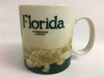 Starbucks 16 oz Coffee Mug Cup Florida Green Global Icon Series 2012 Alligator - Sold on eBay Dec, 2nd 2018 for $9.95