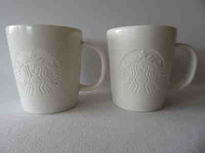 2 Starbucks 3oz Espresso Demi Cup White Etched Mermaid Logo 2014 NWT - Sold on eBay Dec, 2nd 2018 for $11.95