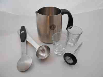 Starbucks Espresso Accessory Kit Stainless Steel Pitcher Scoop Thermometer - Sold on eBay Dec, 2nd 2018 for $19.95