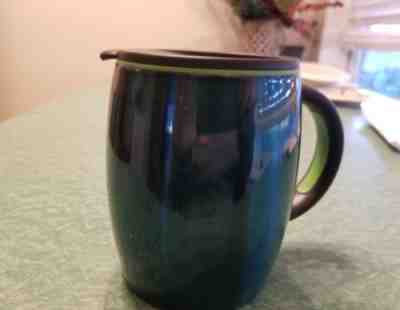 Starbucks 2012 Teal Blue Barrel Stainless Steel  Mug  14oz  - Sold on eBay Dec, 2nd 2018 for $19.99