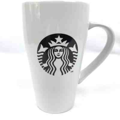 Tall Black White Mermaid Starbucks Coffee Mug Cup 18 Ounces Logo 2014 - Sold on eBay Dec, 2nd 2018 for $14.96